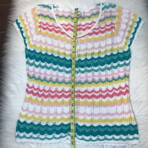 Vintage Lilly Pulitzer Crochet Sweater Cardigan Womens Size Large Beach EUC - Picture 5 of 9